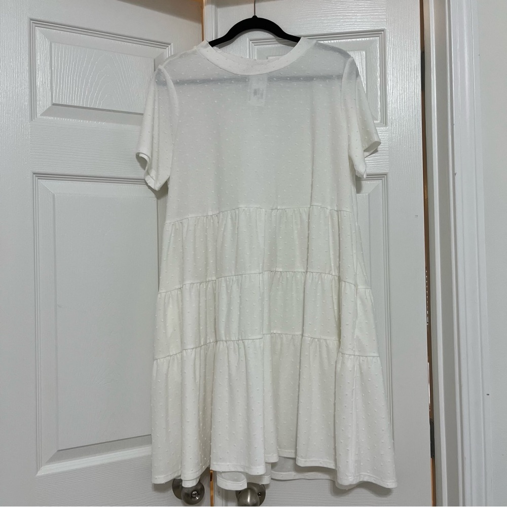 Cotton Pique Knit Babydoll Dress